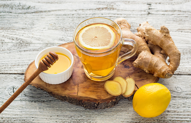 Cách làm trà gừng mật ong trị đau họng